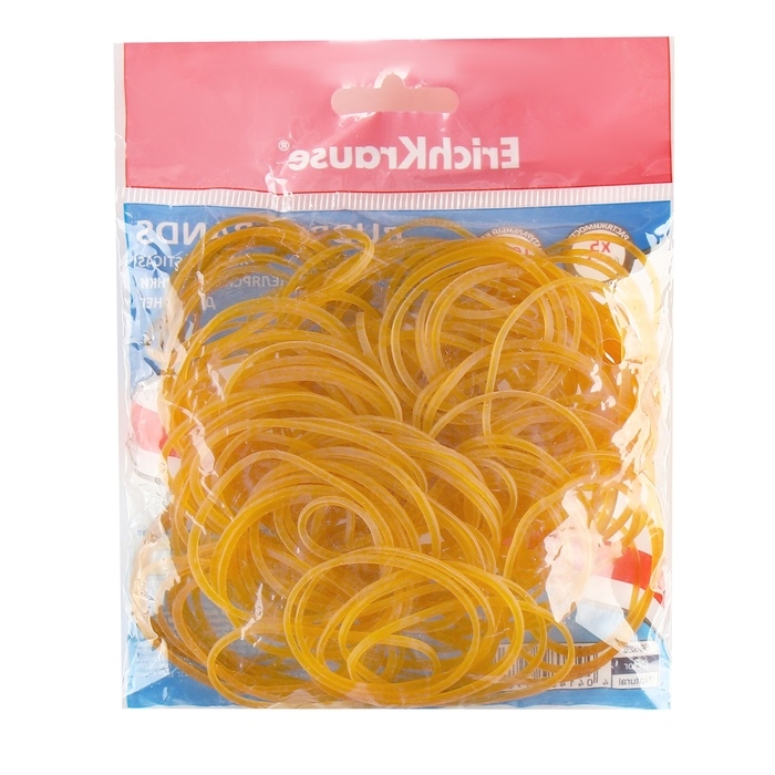 Банковская резинка, 50 г, ErichKrause, диаметр 40 мм, длина 60 мм, 100% каучук, пакет с европодвесом, натуральный цвет