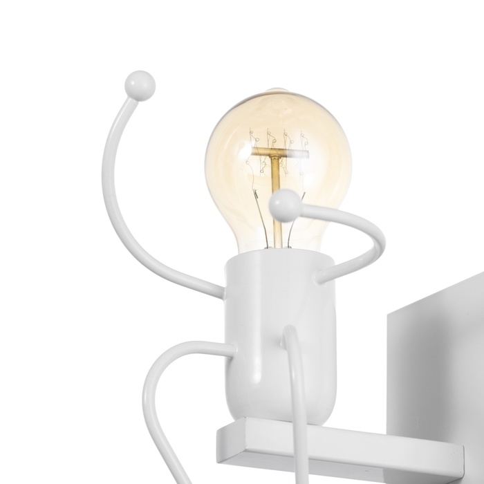 Бра "Человечек" E27 40Вт белый 11х20х17 см