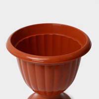 Кашпо уличное на ножке &laquo;Жасмин&raquo;, 9 л, цвет коричневый