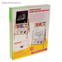 Доска магнитная на ножках: маркер, губка и 5 цветных мелков в комплекте, рабочее поле &mdash; 29 &times; 32 см