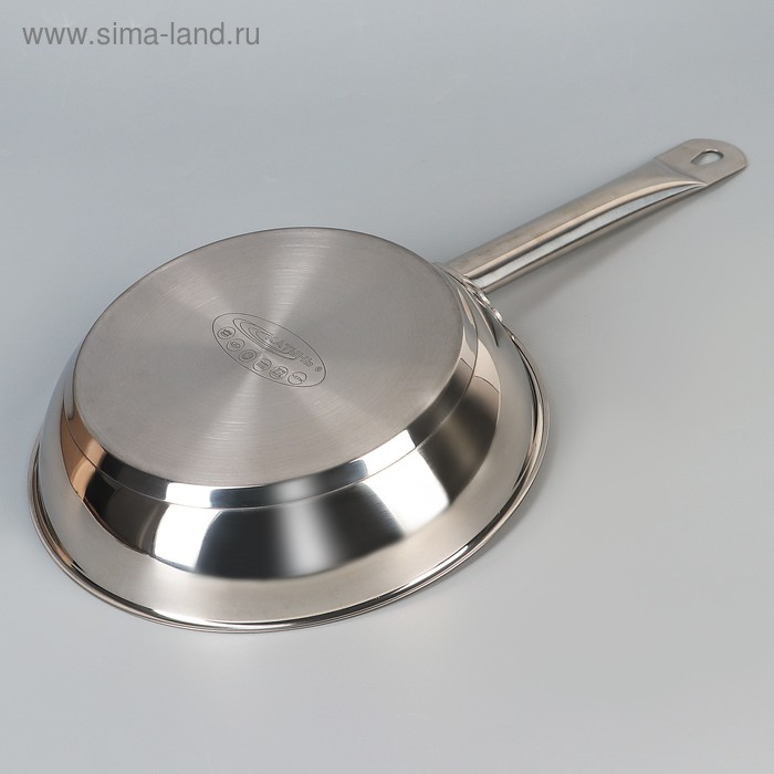 Сковорода &laquo;Общепит&raquo;, d=24 см, толщина корпуса 0,6 мм, дно 3,5 мм, с теплораспределительным слоем, индукция