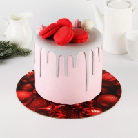 Подложка под торт усиленная &laquo;Мечта&raquo;, 28 см, 2 мм, Новый год