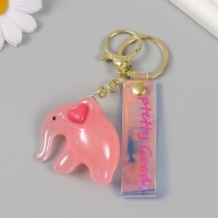 Брелок пластик с карабином, ремешком "Розовый слон" 2,5х5,3х4,5 см Брелок пластик с карабином, ремешком "Розовый слон" 2,5х5,3х4,5 см