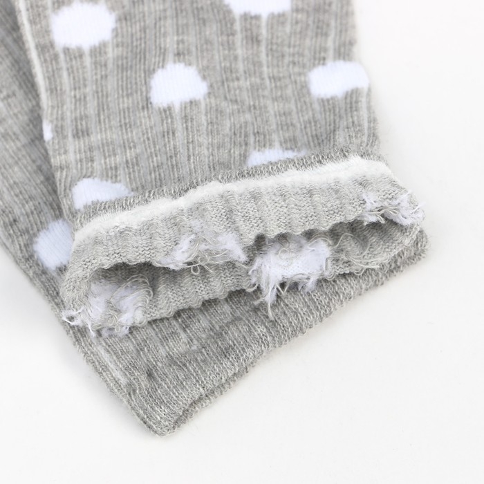 Носки женские "Горошек", цвет светло-серый, размер 23-25