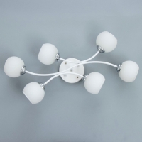 Люстра "Гелла" 6хЕ27 40Вт бело-хромовый 62х45х27 см BayerLux Люстра "Гелла" 6хЕ27 40Вт бело-хромовый 62х45х27 см BayerLux