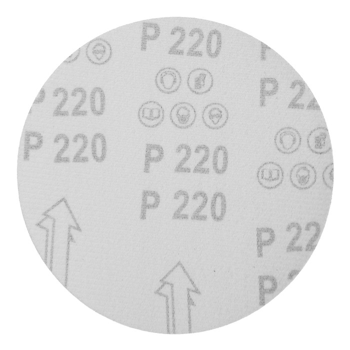 Круг абразивный шлифовальный под Круг абразивный шлифовальный под "липучку" ТУНДРА, 150 мм, Р220, 5 шт.