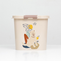 Контейнер Dogs для корма, овальный, 10 л, микс цветов Контейнер Dogs для корма, овальный, 10 л, микс цветов