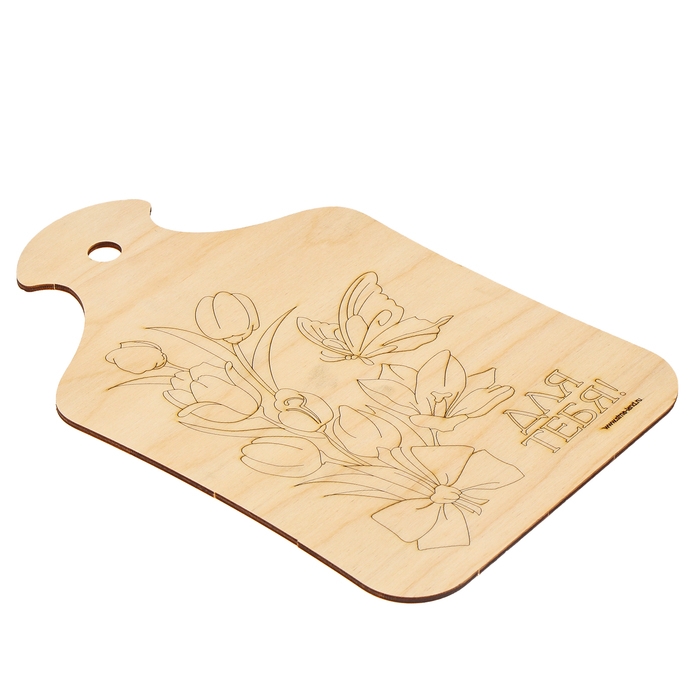 Доска для выжигания &laquo;Тюльпаны с бабочкой&raquo;