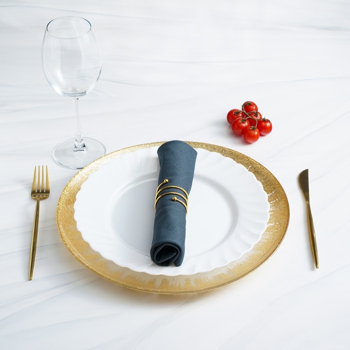 Кольцо для салфеток &laquo;Спираль&raquo;, 4,5&times;4 см, цвет золотой