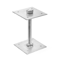 Анкер ЛОМ, регулируемый по высоте, оцинкованный, М20х200х120 мм