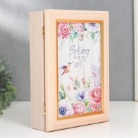 Ключница "Колибри" молочный дуб 15х21 см Ключница "Колибри" молочный дуб 15х21 см