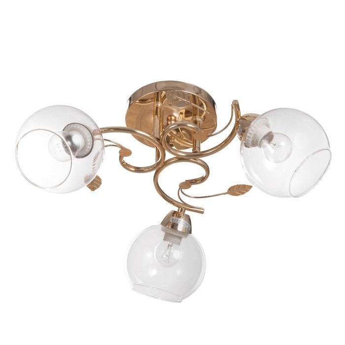 Люстра "Алеста" 3х60Вт Е27 Золото 52х52х23см