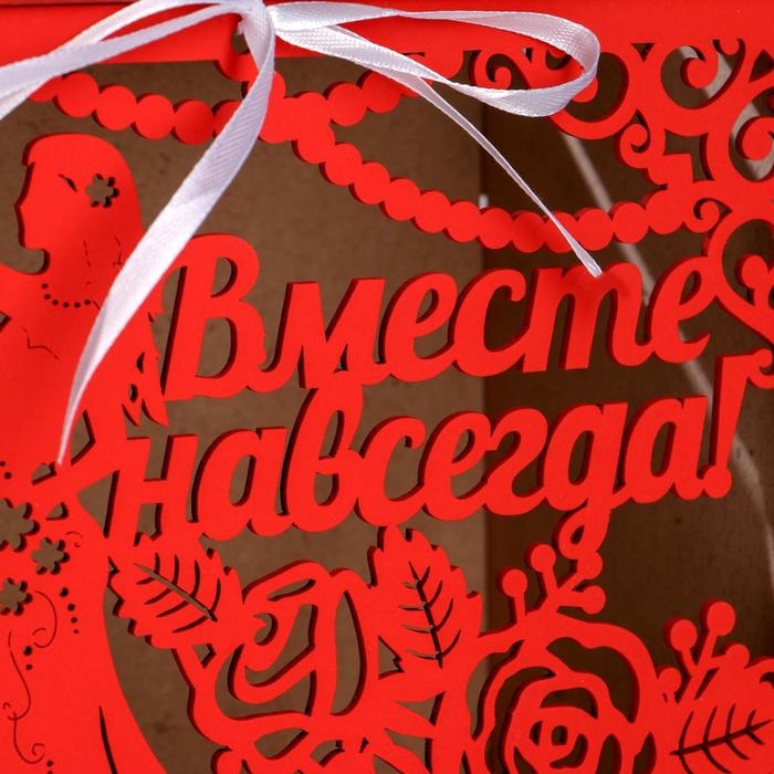 Семейный банк "Вместе навсегда", 24х14х20 см, Красный