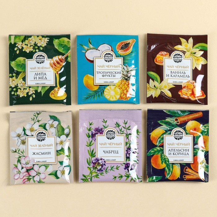 Чайная коллекция &laquo;Счастье в каждом моменте&raquo;, 54 г (30 пакетиков х 1,8 г).