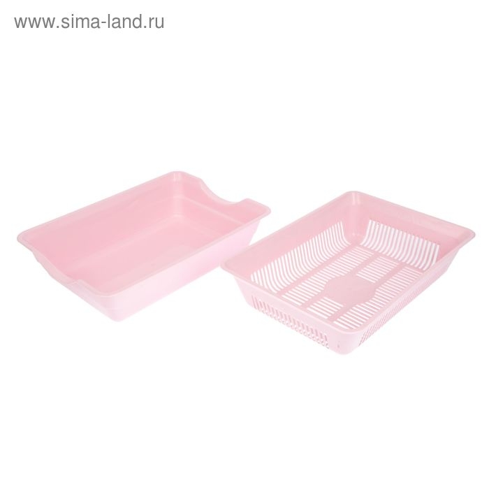 Туалет глубокий с сеткой 36 х 25 х 9 см, розовый