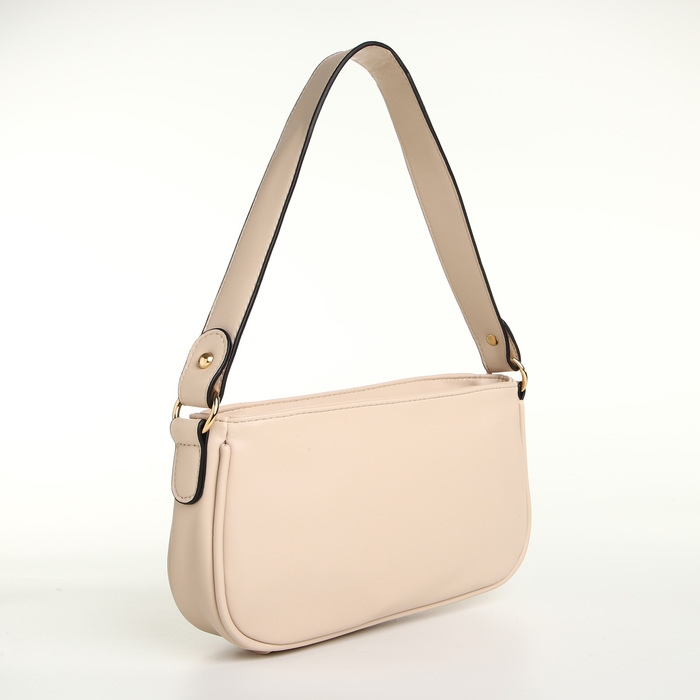 Сумка женская на молнии, цвет бежевый