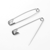 Булавки английские, 75 мм, 6 шт, цвет серебряный Булавки английские, 75 мм, 6 шт, цвет серебряный