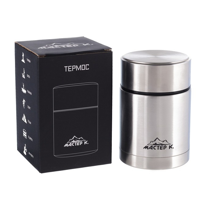 Термос для еды с широким горлом "Мастер К.", 450 мл, 6 ч, 9 х 13.3 см