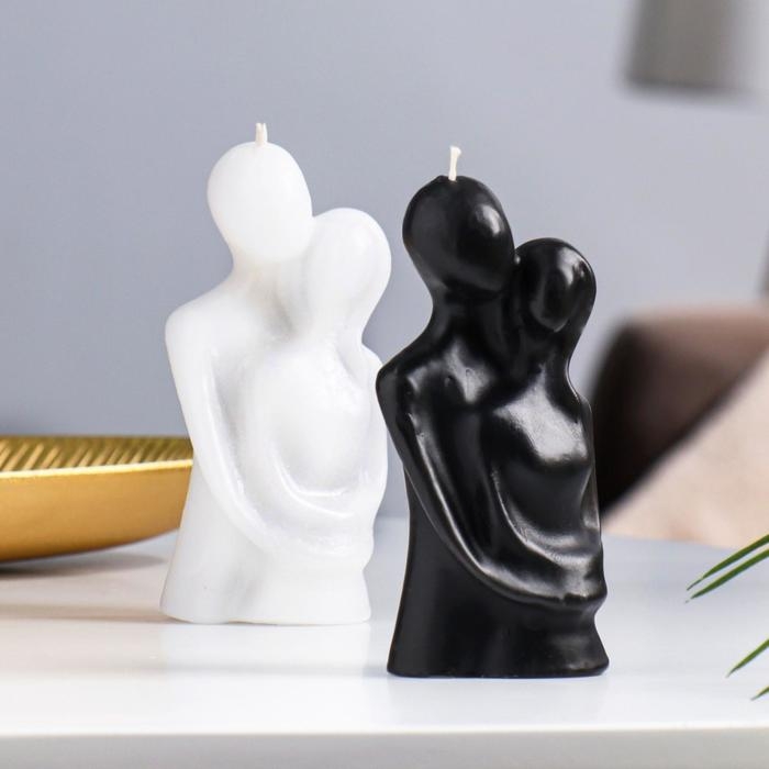 Свеча фигурная "Влюбленные", 12 см, черная