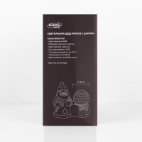 Световой прибор &laquo;Дед Мороз с шаром&raquo; 10 см, свечение RGB, 220 В