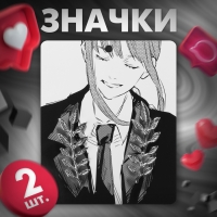 Набор значков (2 шт.) для воротника «Веточки», цвет серебро Набор значков (2 шт.) для воротника «Веточки», цвет серебро