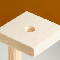 Кашпо деревянное 9&times;9&times;16,5 см с 1 колбой "Квадрат", натуральный Дарим Красиво
