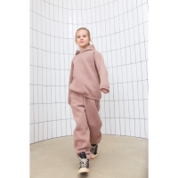 Худи для девочки MINAKU: Basic Line KIDS, цвет тёмно-бежевый, рост 134 Худи для девочки MINAKU: Basic Line KIDS, цвет тёмно-бежевый, рост 134