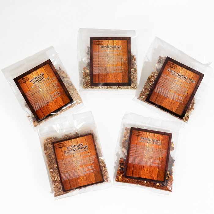 Набор для приготовления настойки Набор для приготовления настойки "Ром, перцовка, коньяк,виски,бехеровка"