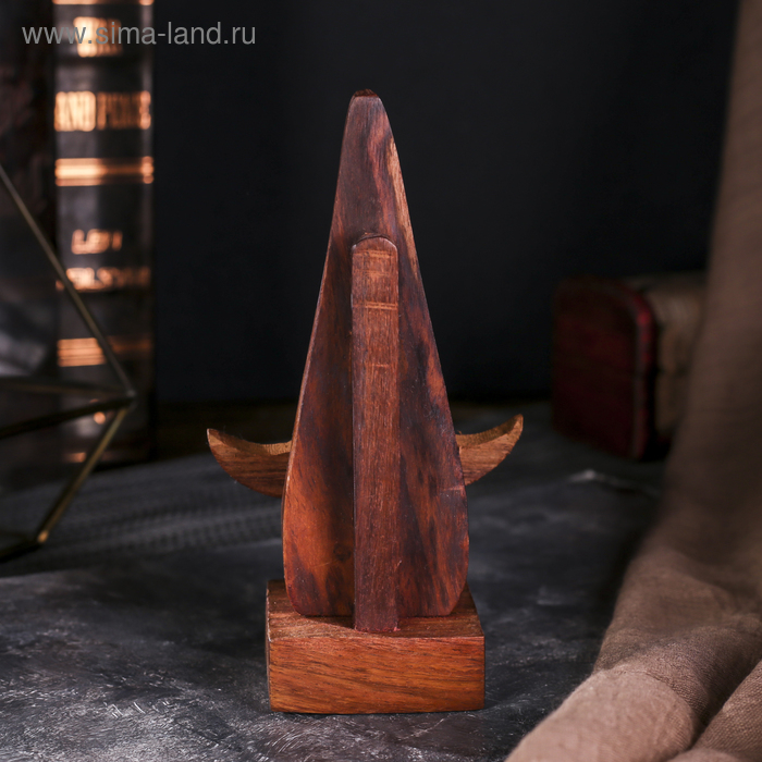 Подставка под очки "Усы Эркюль" дерево 9*6*16 см