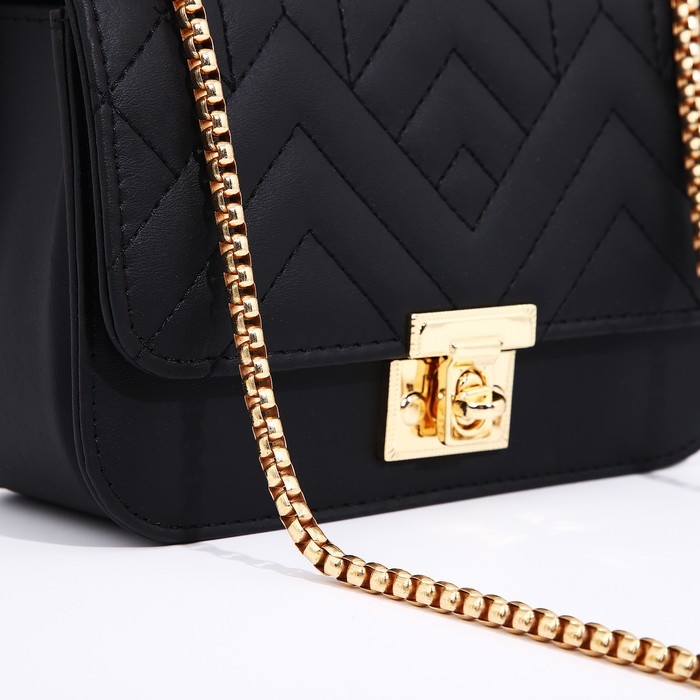 Сумка-мессенджер на клапане, цвет чёрный Сумка-мессенджер на клапане, цвет чёрный