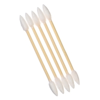 Ватные палочки, пакет 200 шт., наконечник - острый, хлопок/бамбук(стик)