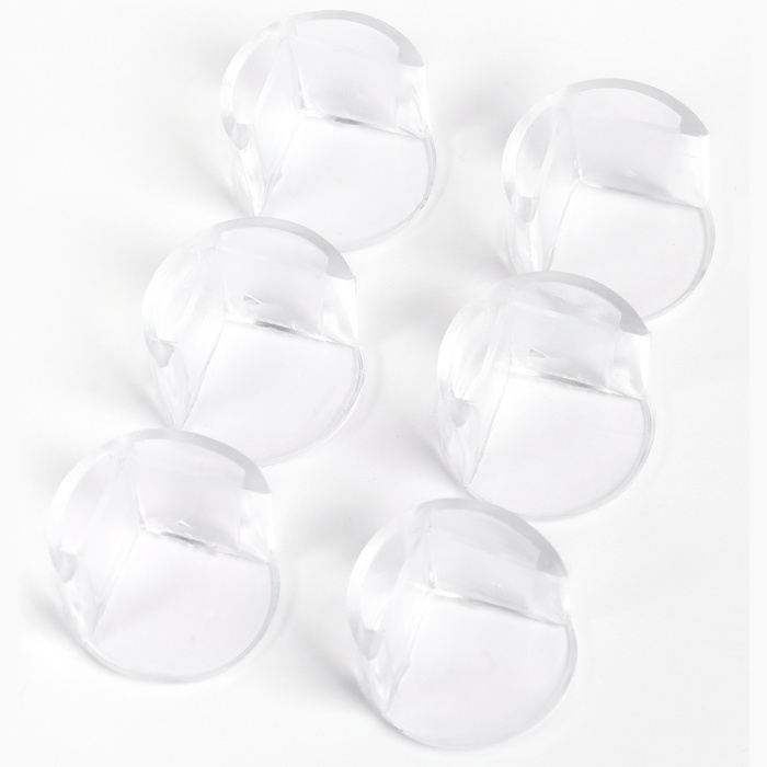 Защитные накладки на углы, круглые, набор 6 шт., силикон, Крошка Я