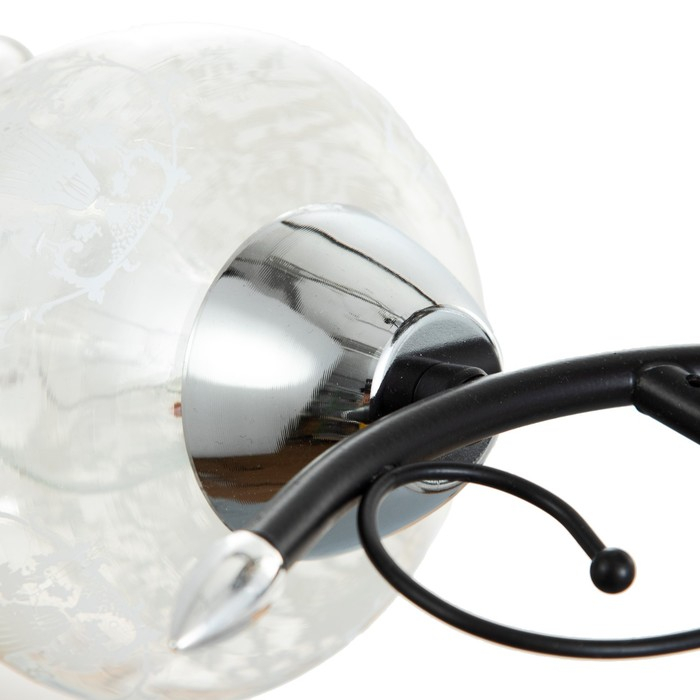 Люстра "Триони" 2 лампы 40Вт Е27 хром-черный 51х31х29