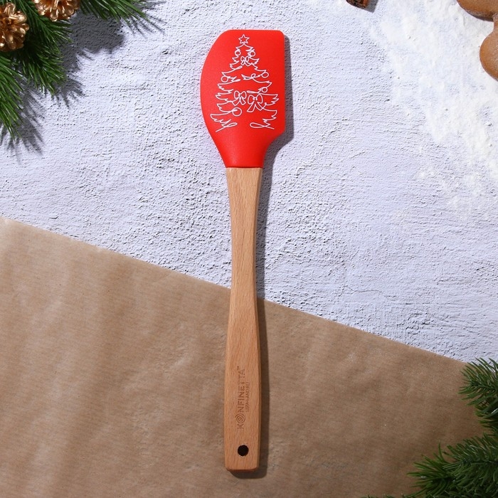 Новый год. Лопатка силиконовая &laquo;Елочка&raquo;, 26 х 5 см