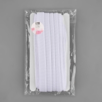 Резинка с силиконом, 15 мм, 10 &plusmn; 1 м, цвет белый