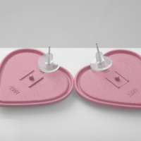 Серьги пластик &laquo;Сердечки&raquo;, цвет бело-розовый