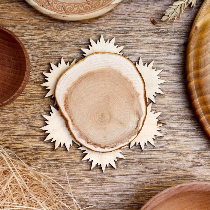 Подставка под горячее &laquo;Подсолнух&raquo;, D=11 см, можжевельник