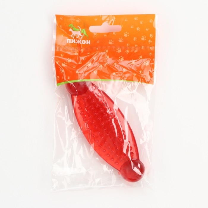 Игрушка-зубочистка Игрушка-зубочистка "Лакомый кусочек", 11,5 см, красная