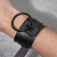 Браслет &laquo;Оковы&raquo;, цвет чёрный в чёрном металле, 31 см