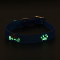 Ошейник со светящимися элементами "Наслаждение", 30 х 1 см, голубой Ошейник со светящимися элементами "Наслаждение", 30 х 1 см, голубой