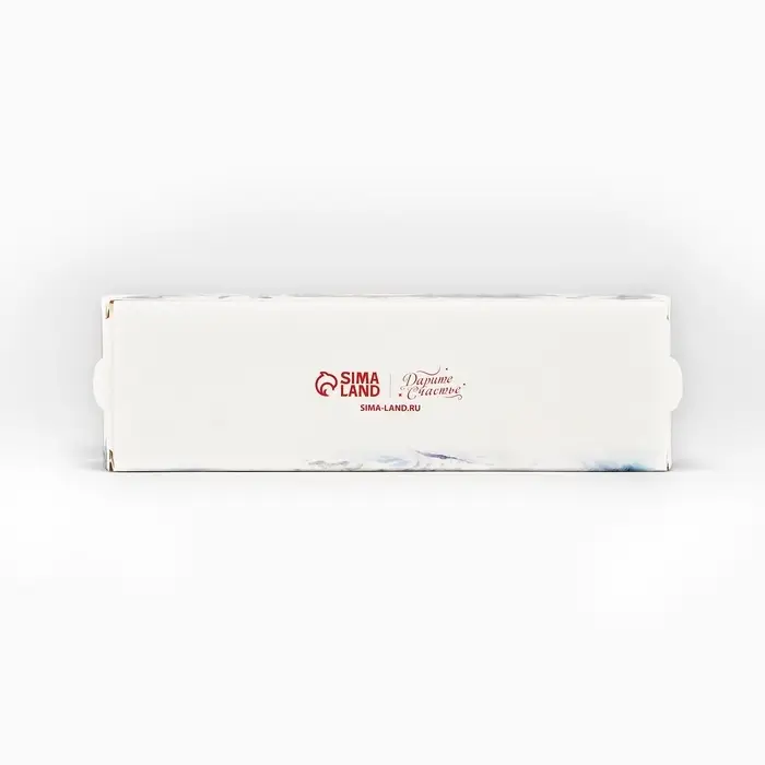 Коробочка для макарун &laquo;Снежные домики&raquo; 18 х 5.5 х 5.5 см