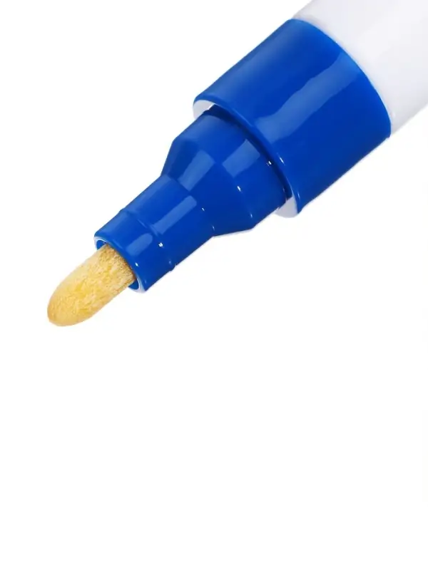 Маркер-краска, лаковый наконечник, пулевидный 4 мм, ширина линии 2.5 мм, синяя, цена за 1 штуку