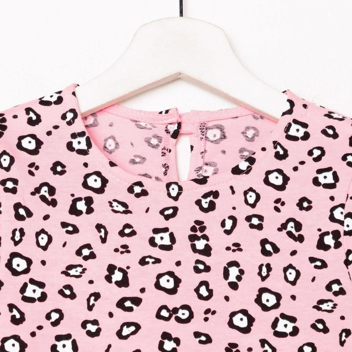 Платье для девочки, цвет розовый/леопард, рост 98 см Платье для девочки, цвет розовый/леопард, рост 98 см