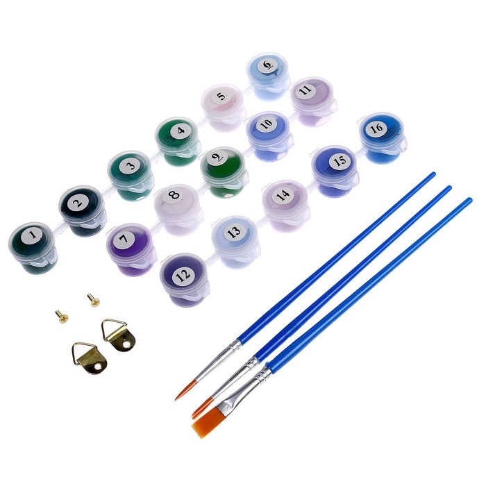 Картина по номерам на холсте с подрамником &laquo;Гортензии&raquo;, 20х30 см