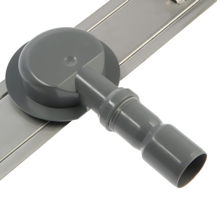 Трап ZEIN engr, c флaнцeм свободного вращ 360&deg;, 7*50 см, d=40/50 мм, нерж сталь, сатин