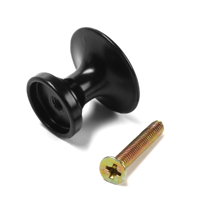 Ручка кнопка ТУНДРА VINTAGE 009, черная, 8 шт TMP Ручка кнопка ТУНДРА VINTAGE 009, черная, 8 шт TMP