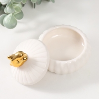 Шкатулка керамика "Золотой кролик" МИКС 7,5х7,5х7 см