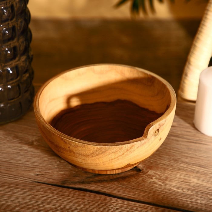 Салатник 18х18х9 см, тиковое дерево