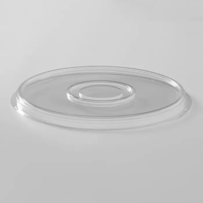 Крышка одноразовая к менажнице, пластик, d=26 см, круглая, прозрачная