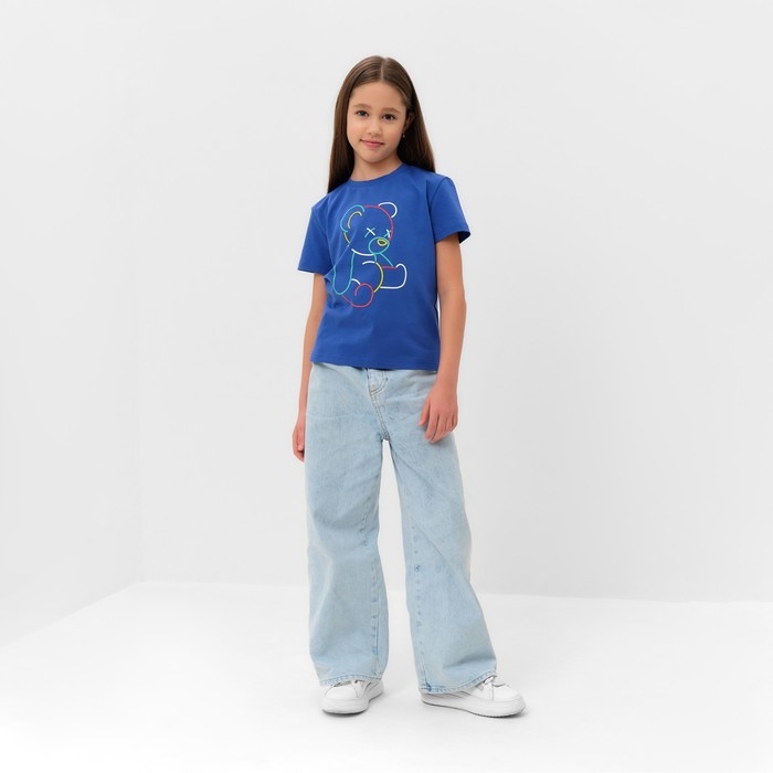 Футболка детская MINAKU "Gummy bear", цвет электрик, рост 98 см